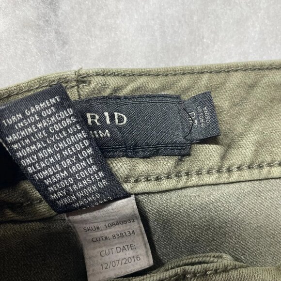 Torrid Denim Womens Olive Green Button Fly Skinny Leg Modern Crop Jeans Size 20 - Picture 4 of 9